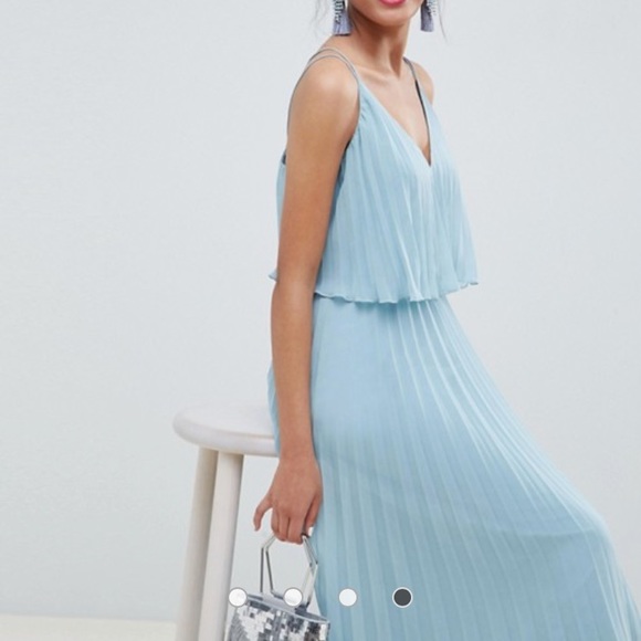 ASOS pleated crop top midi dress - Picture 5 of 6